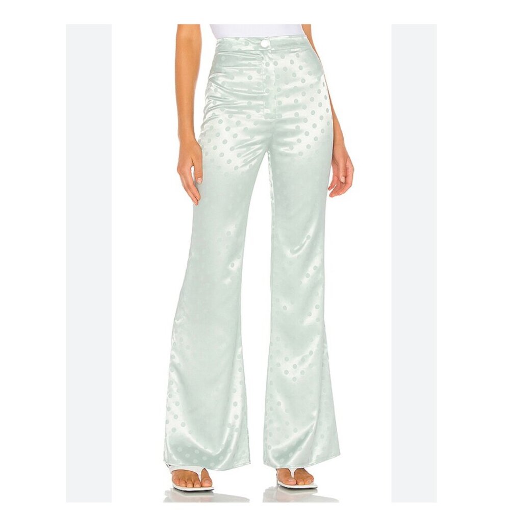 House of Harlow Mint Silk Pants, Size Medium
